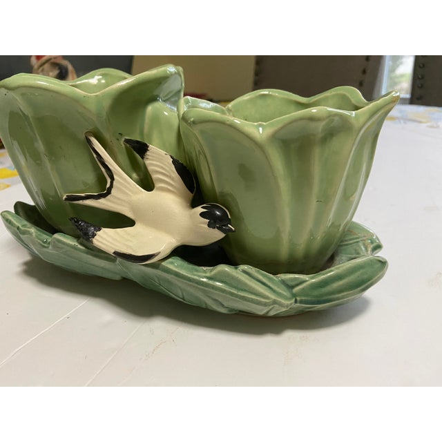 Mid Century McCoy Art Pottery Bird Planter Vase Chairish