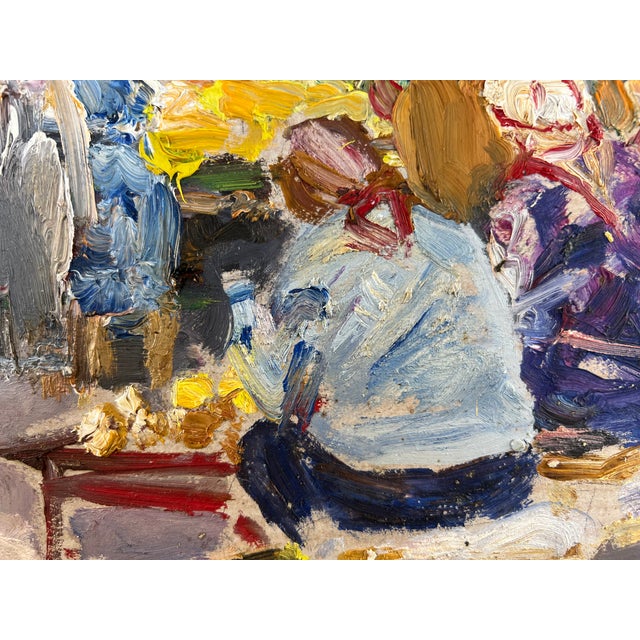 Iakov Besperstov, Market Scene in Murom, 1981, Oil on Hardboard, Framed For Sale - Image 4 of 11