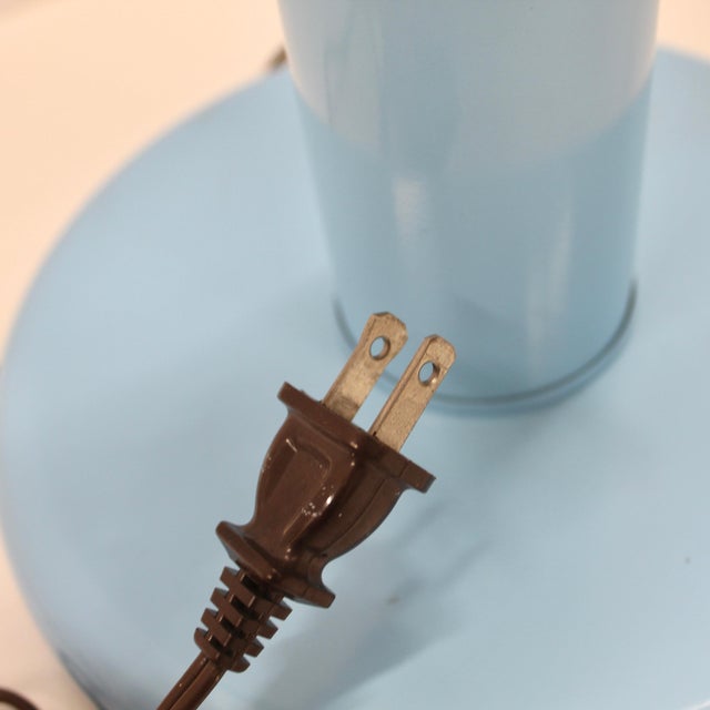 Sonneman Lighting 1980s Mid Century Modern Blue Tubular Table Lamp For Sale - Image 4 of 8