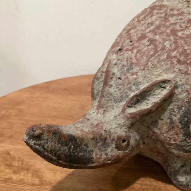 Vintage Mesoamerican Armadillo Terra Cotta Pottery Vessel Garden Sculpture For Sale In Chicago - Image 6 of 12