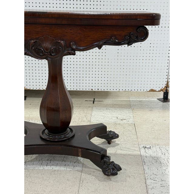 Burnt Umber Mid 19th Century English George v Card Table For Sale - Image 8 of 12