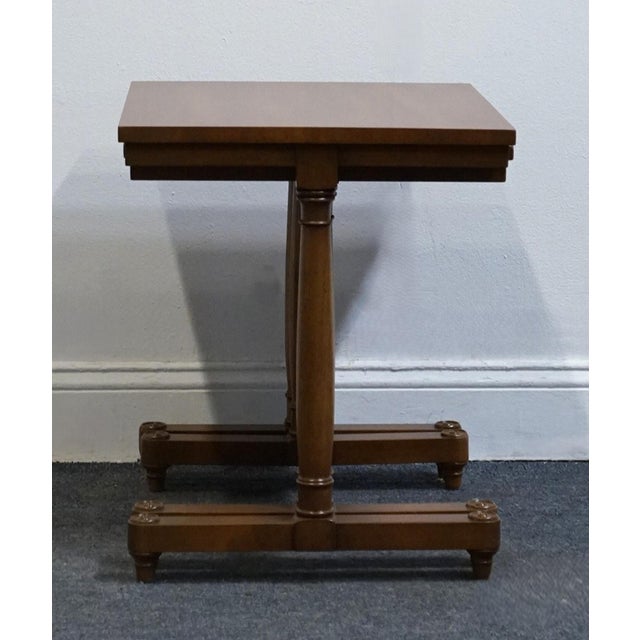 Heritage Heritage Furniture Solid Mahogany Italian Provincial 21" Nesting End Tables For Sale - Image 4 of 18