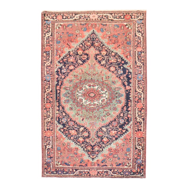 Antique Zabihi Collection Persian Sarouk Ferehan Rug - 3'11" x 6' For Sale