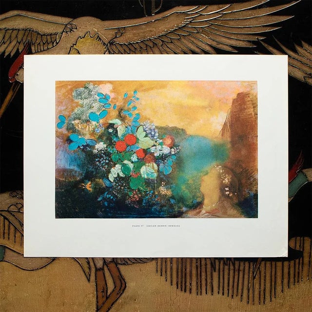 Portraiture 1950s After Odilon Redon "Ophelia", First Edition Swiss Full-Color Print For Sale - Image 3 of 9
