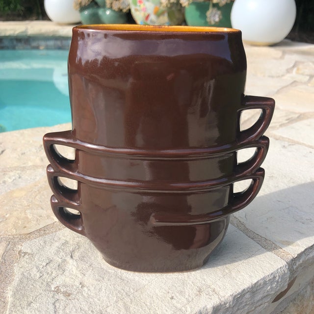 1960s Red Wing Pottery Op Art Style Contemporary Vase Chairish