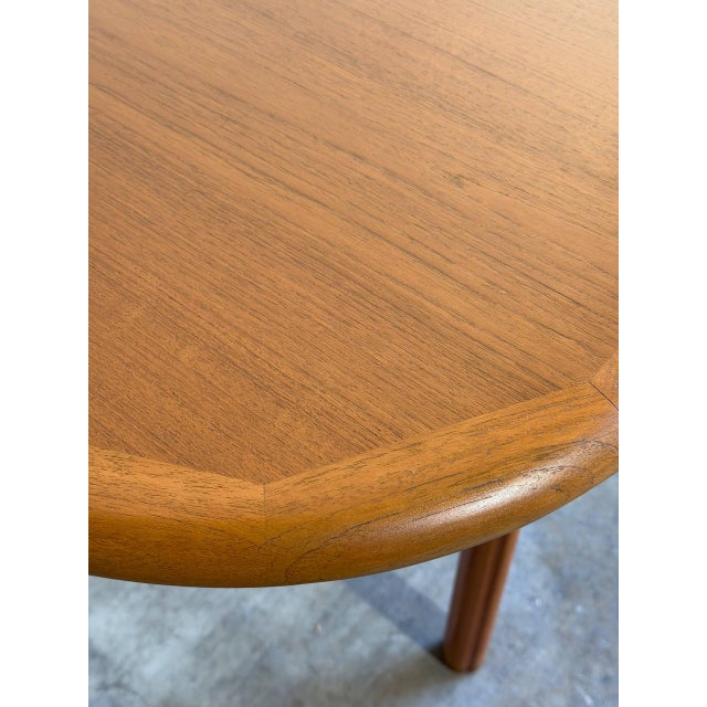 Brown Extendable Teak Dining Room Table Kitchen Furniture Denmark Mid-Century Modern 1970s For Sale - Image 8 of 11