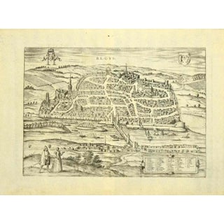Franz Hogenberg - View of Blois - Original Etching - Late 16th Century For Sale