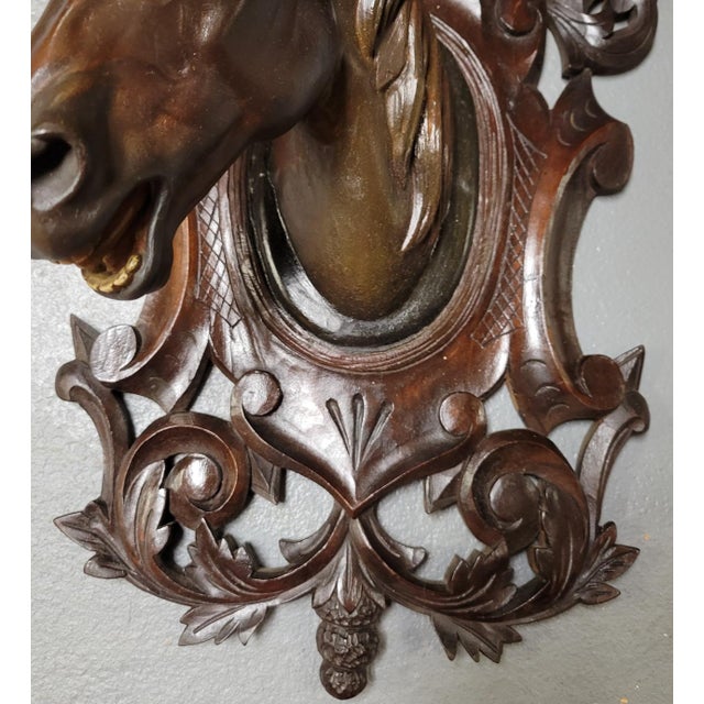 Antique European Wood Horse Head Wall Shelf Bracket Corbel Chairish