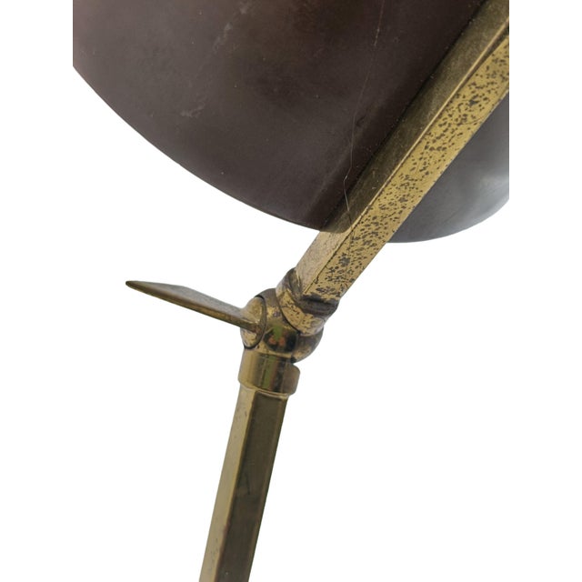 Black Adjustable Brass Table Lamp with Marble Base from Stilux Milano, Italy, 1950s For Sale - Image 8 of 12