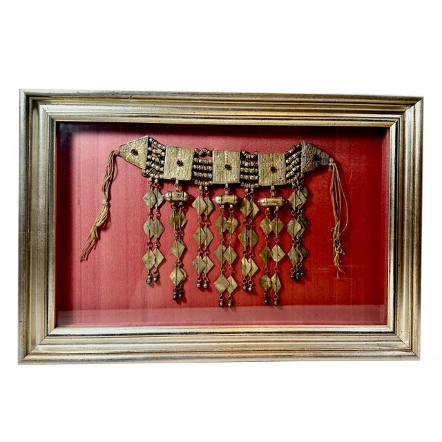 Early 1900s Framed Turkoman Headpiece For Sale - Image 4 of 6