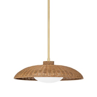 Hudson Valley Lighting Delano 22.5 in. 1 Light Pendant in Vintage Gold Leaf Finish For Sale