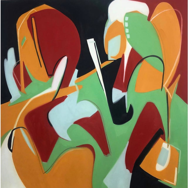 Altered Ego ( Or My Time Lapsed Memory Only Available In Betamax) by Amy Hutcheson | Oil on canvas Abstract shapes and colors. For Sale