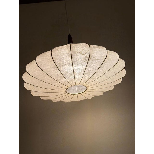Cocoon Flower Pendant Lamp attributed to Friedel Brauer for Goldkant, 1960s For Sale - Image 15 of 16