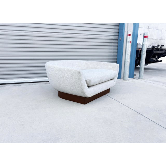 Mid-Century Modern 1970s Mid Century Walnut Barrel Chair, Refinished For Sale - Image 3 of 12