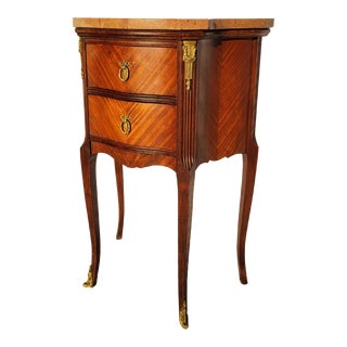 19th Century French Louis XV Kingwood Bombe Commode With Rouge Marble Top For Sale