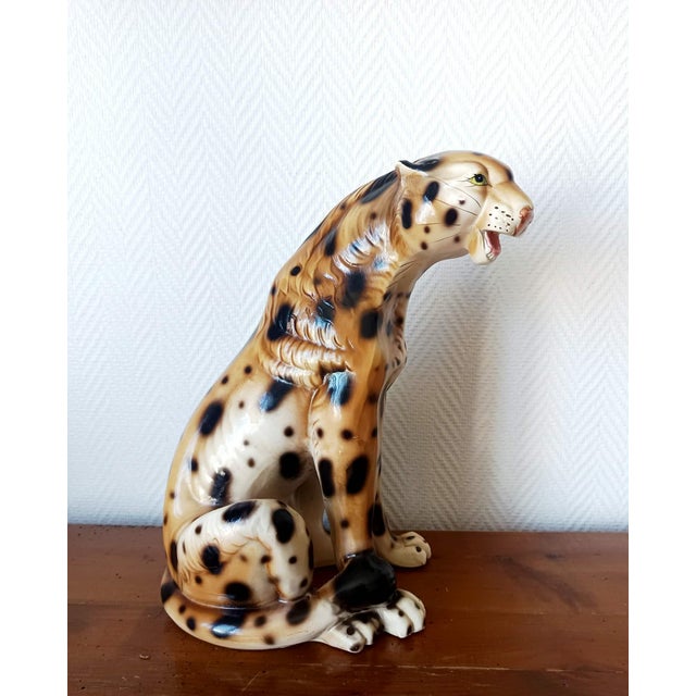 Unknown, Vintage Ceramic Leopard, 1970s, Ceramic For Sale - Image 6 of 9