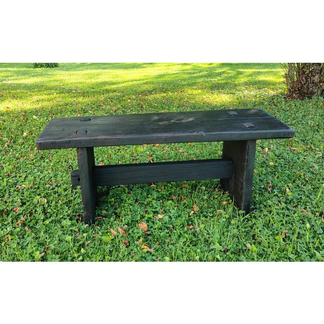 Not Yet Made - Made To Order Yakisugi Charred Finish- Unique Reclaimed Barn Wood Bench, Entry, Bedroom, Garden, Hall, For Sale - Image 5 of 7