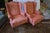 Queen Anne Queen Anne Baker Style Wingback Chairs For Sale - Image 3 of 10