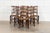 19th Century Farmhouse English Oak Harlequin Rush Spindle Back Dining Chairs, 1880, Set of 6 For Sale - Image 4 of 13