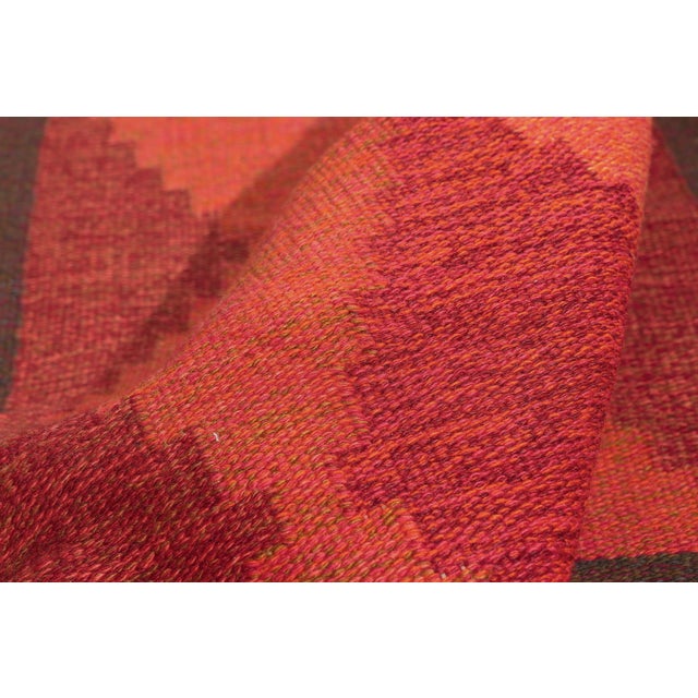 Vintage Swedish Rollakan Rug, 04'08 X 06'07 For Sale In Dallas - Image 6 of 10
