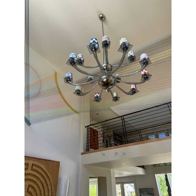 Modern Contemporary Murano - Two-Tiered Gray Chandelier For Sale - Image 3 of 11