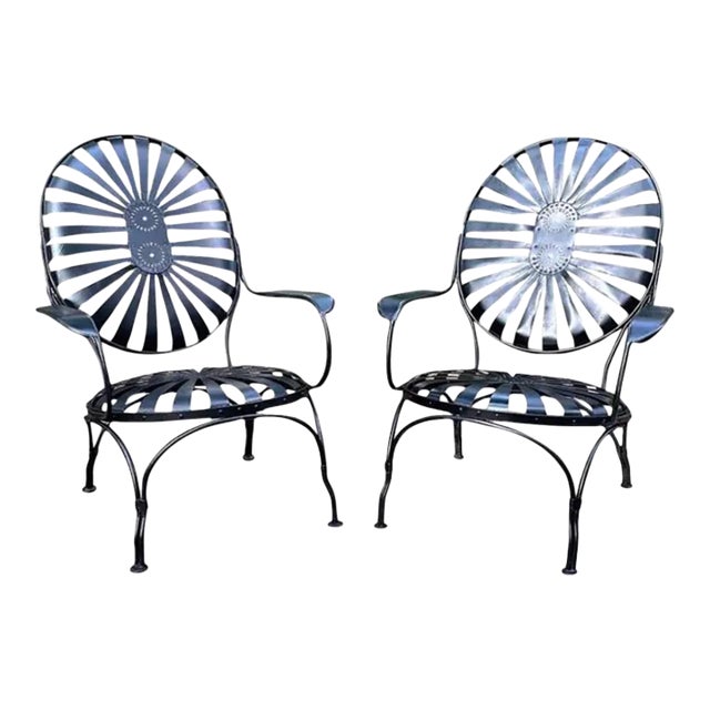 Attributed to Francois Carre Oversized Coastal Lounge Chairs, Circa 1940 - A Pair For Sale