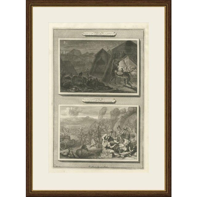 This original copper engraving from Pieter Mortier's illustrated Bible, published in Amsterdam circa 1700, shows two Old...