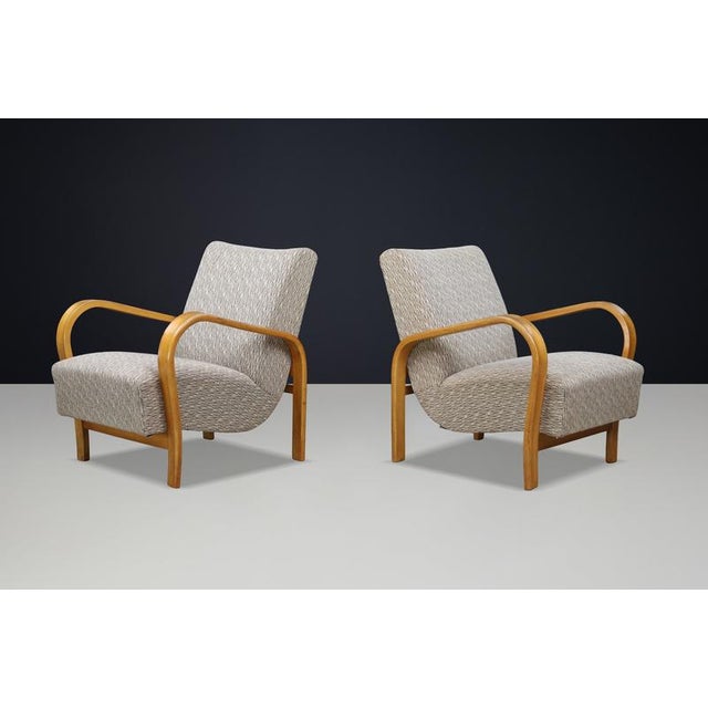 Karel Koželka & Antonín Kropáček Bentwood Armchairs, Czechoslovakia, 1940s Pair of Karel Koželka and Antonín Kropáček...