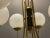 White Opaline Glass and Brass Chandelier, 1950s For Sale - Image 8 of 10