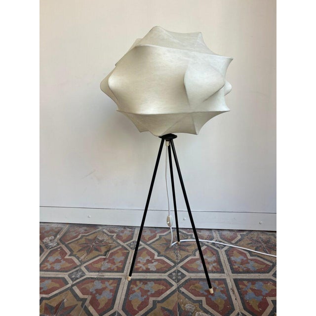 Mid-Century Modern Cocoon Tripod Floor Lamp from Goldkant Leuchten, 1960s For Sale - Image 3 of 16
