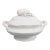Vintage Italian White Blanc De Chine Creamware Trompe L’oeil Fruit Soup Tureen For Sale