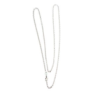 Diamond-Cut Cable Chain Necklace - Platinum - 18 Inch, 10 Gm For Sale