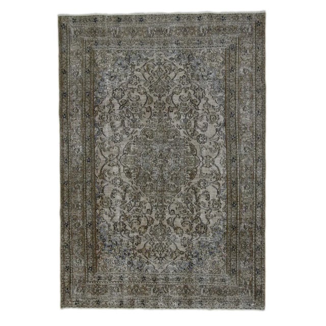 Vintage Middle Eastern Hand-Knotted Rug For Sale - Image 6 of 6