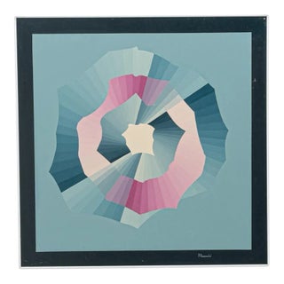 20th Century Belgian Artwork With Metal Frame By Rene Berdal For Sale