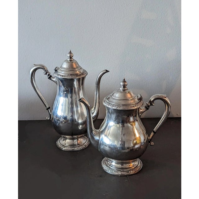 International Silver 70's International Sillver Shapely Tea and Coffee Set- 2 Pieces For Sale - Image 4 of 4