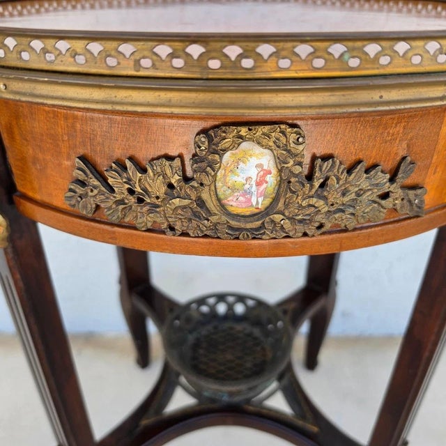 Antique 19th Century Louis XVI Revival Bouillotte Side Center Table For Sale - Image 15 of 17