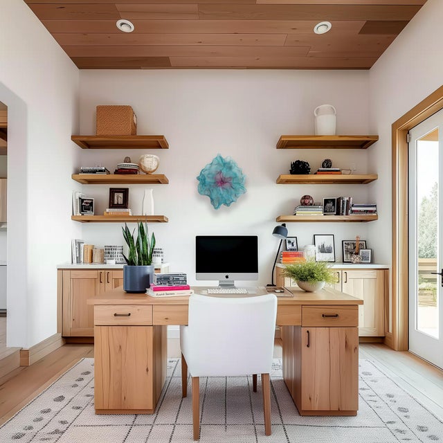 Metal Cotton Candy Cumulus Dark Aqua Purple Periwinkle - Three-Dimensional Wall Art Original Artwork by Atticus Adams For Sale - Image 7 of 9