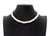 18k Rose Gold, Multicolor Gemstones, and Button Pearl Necklace For Sale