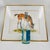 A charming and expressive original watercolor depicting a grazing horse, rendered in warm chestnut tones with loose, fluid...