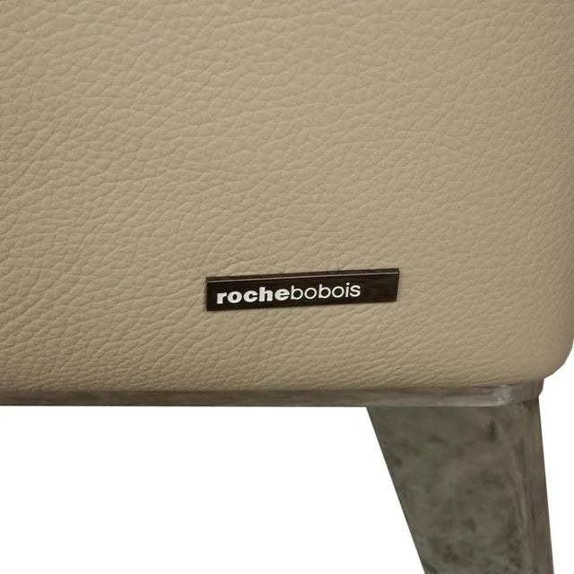 Satelite 3-Seater Sofa in Cream Leather from Roche Bobois For Sale - Image 13 of 18