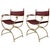 1960s Italian Hollywood Regency Chrome and Leather Savonarola Director's Chairs For Sale - Image 15 of 18