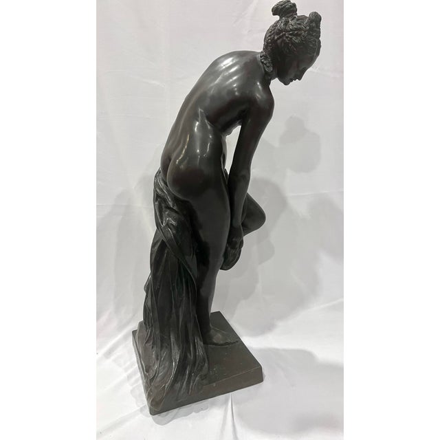 19th Century French Bronze Figure "Venus Emerging From the Bath" After Allegrain - 33" Tall For Sale - Image 4 of 18
