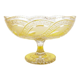 Large Cut Crystal Centerpiece, 1960s For Sale