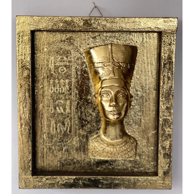 Egyptian Sculpture of Queen Nefertiti in Gold Leaf & Pine from Jumaart, 2024 For Sale - Image 4 of 5