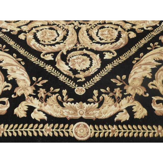 Early 21st Century Vintage Hand Knotted Savonnerie Rug. 7'10"x 8' For Sale - Image 4 of 13
