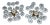 Murano White Flower Ceiling Lamps, Italy, 1980s, Set of 2 For Sale