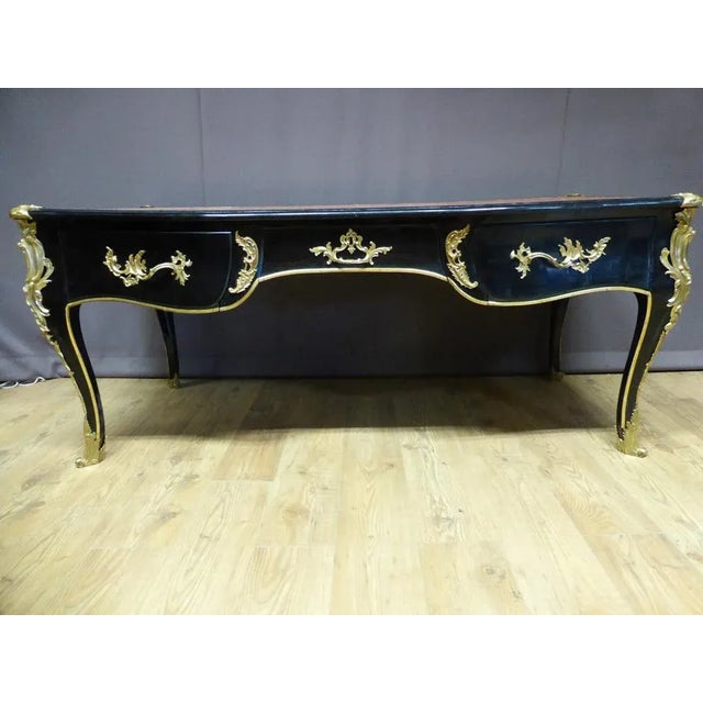 Large Antique Louis XV Style Desk For Sale - Image 5 of 11