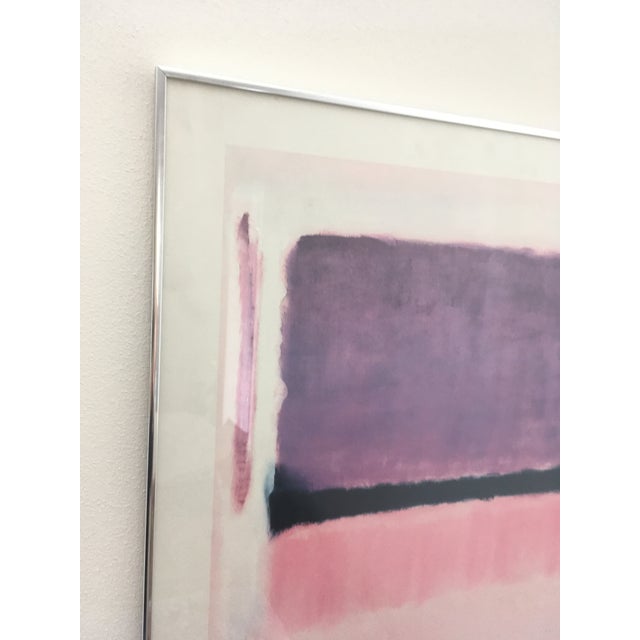 This rare vintage poster is "Violet,Black,Orange,Yellow on White and Red,1949 by Mark Rothko " for the exhibition "ROTHKO...