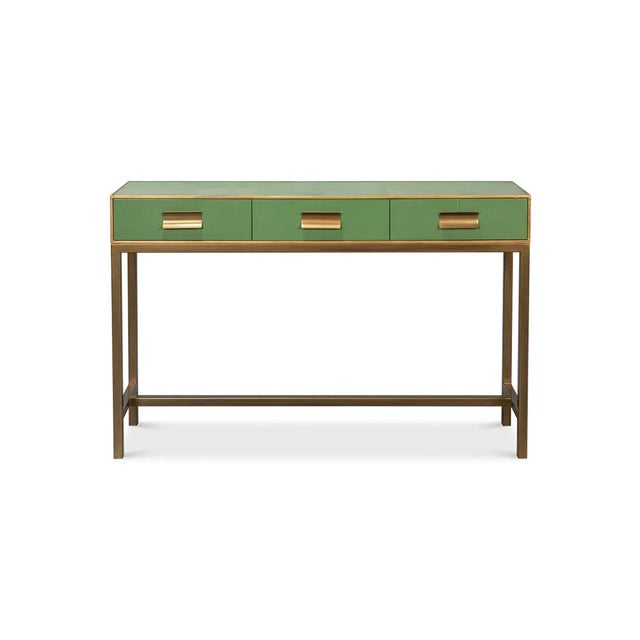 Modern Green Console Table | Chairish