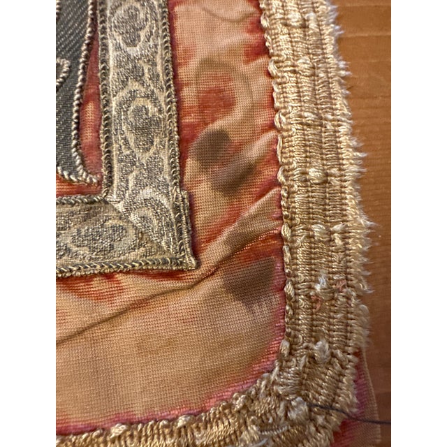 Italian Pillow With Embroidery Mid 19th Century For Sale - Image 10 of 10